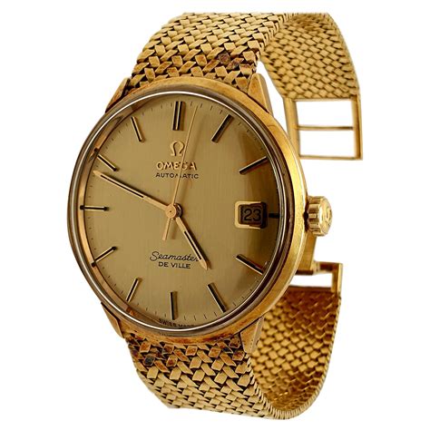 omega watch vintage gold